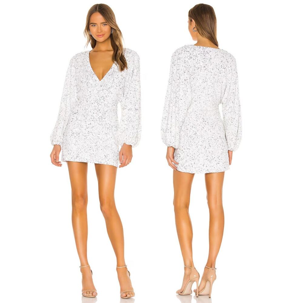 Retrofete Aubrielle Sequin Mini Dress Party Evening Cocktail Bridal Wedding XS